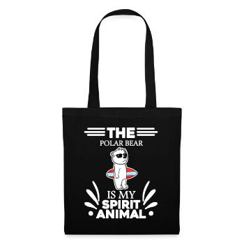 Ours polaire Ours polaire - Sac en tissu - noir - Devant