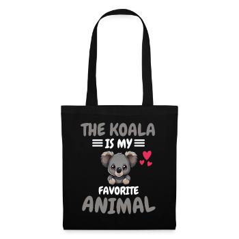 Animal préféré Australie Zoo Animal Cadeau Koala - Sac en tissu - noir - Devant