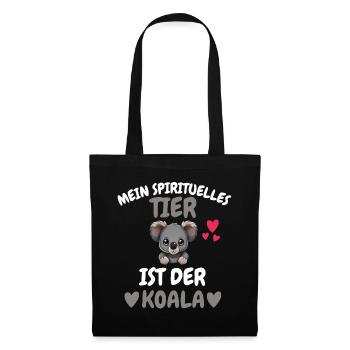 Australien Tier Geschenk Tierliebhaber Koala - Stoffbeutel - Schwarz - Vorne