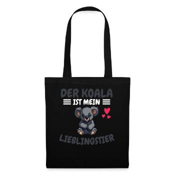 Lieblingstier Zoo Tier Geschenk Australien Koala - Stoffbeutel - Schwarz - Vorne