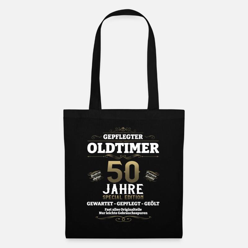 50. Geburtstag Mann Oldtimer Jahrgang 1973 - Stoffbeutel - Schwarz