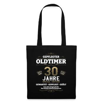 30. Geburtstag Mann Oldtimer Jahrgang 1993 - Stoffbeutel - Schwarz - Vorne