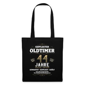 44. Geburtstag Mann Oldtimer Jahrgang 1979 - Stoffbeutel - Schwarz - Vorne