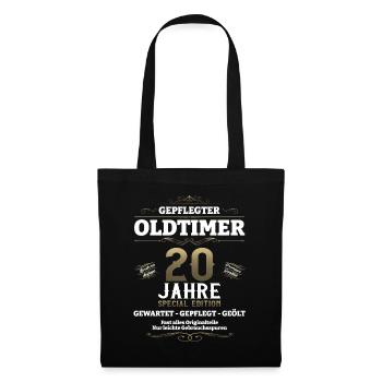 20. Geburtstag Mann Oldtimer Jahrgang 2003 - Stoffbeutel - Schwarz - Vorne