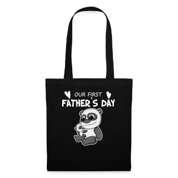 Vatertag - erster Vatertag Geschenk - Stoffbeutel - Schwarz - Vorne