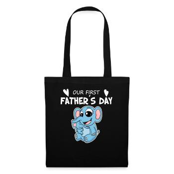 Father's Day - First Father's Day Gift - Tote Bag - black - Front