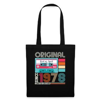 45e anniversaire homme April Born 1978 Cassette - Sac en tissu - noir - Devant