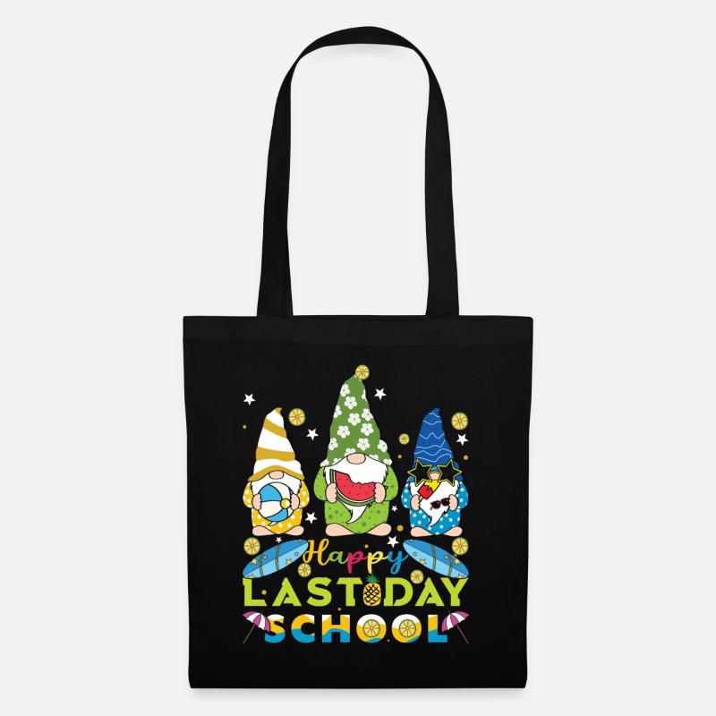 Gnome Bye School Happy Last Class Lehrer Schüler - Stoffbeutel - Schwarz