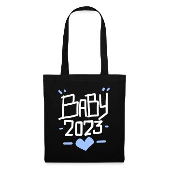 Baby 2023 - Baby Boy - Son - Pregnant - Tote Bag - black - Front