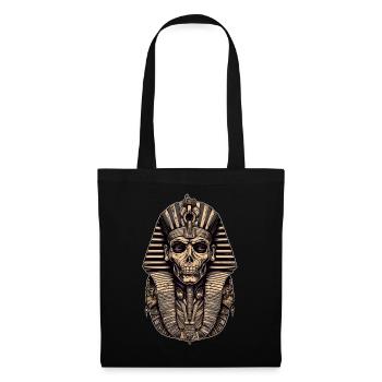 Pharao Ägypten Totenkopf Totenmaske Geschenk - Stoffbeutel - Schwarz - Vorne