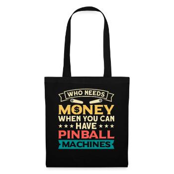 Flipper Retro Pinball Flipperautomat Bumper - Sac en tissu - noir - Devant