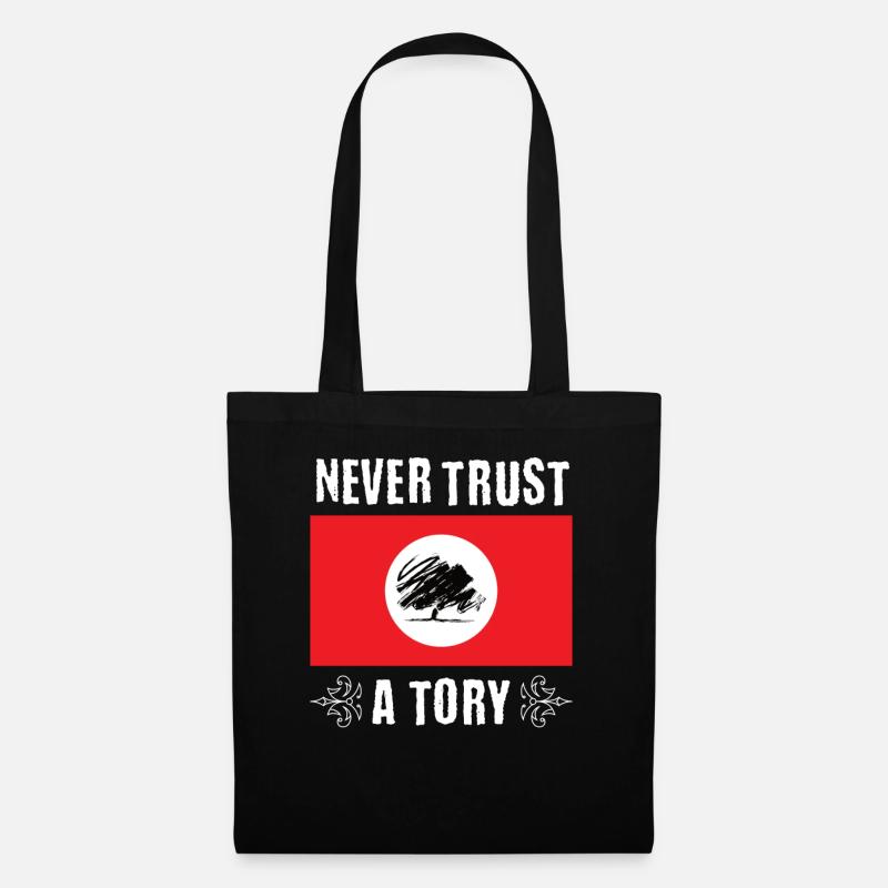 Never trust a Tory, never vote Tory, never vote co - Tote Bag - black