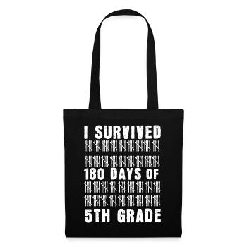 Bye School Last Class Day Survived 5th Grade - Tote Bag - black - Front