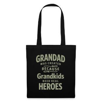 Grandad - Real Heroes for Grandkids - Father's Day - Tote Bag - black - Front