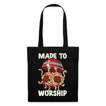 Flying Spaghetti Monster FSM Pastafarian - Tote Bag - black - Front
