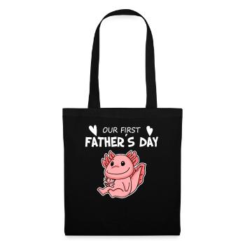 Vatertag - erster Vatertag Geschenk - Stoffbeutel - Schwarz - Vorne