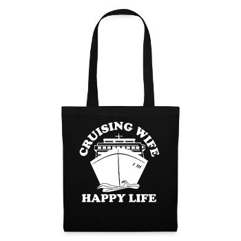 Drôle de femme de croisière Bateau de croisière - Sac en tissu - noir - Devant