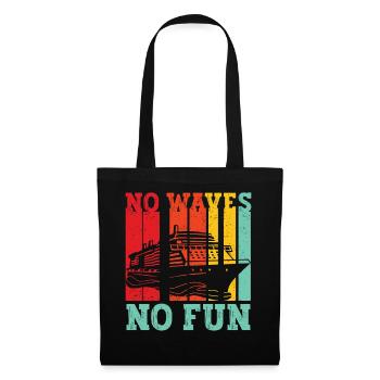 Drôle de bateau de croisière rétro - Sac en tissu - noir - Devant