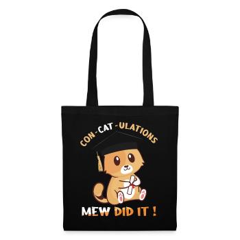 Cute Cat Diplômé Graduation 2023 - Sac en tissu - noir - Devant