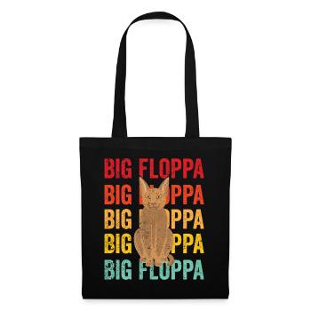 Big Floppa Karakal Katze Meme Retro - Stoffbeutel - Schwarz - Vorne