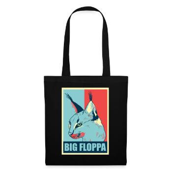 Big Floppa Caracal Cat Meme Retro - Tote Bag - black - Front