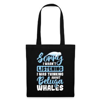 Beluga Whale Beluga Whale Whale Watching Dolphin Dolphin - Tote Bag - black - Front