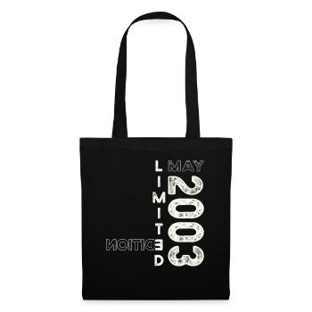 20th Birthday Man Woman May Vintage 2003 Vintage - Tote Bag - black - Front
