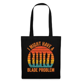 Drôle de collectionneur de couteaux Messersammeln - Sac en tissu - noir - Devant