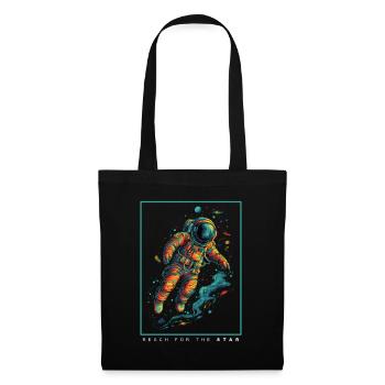 Astronaute abstrait coloré dans l’espace - Sac en tissu - noir - Devant