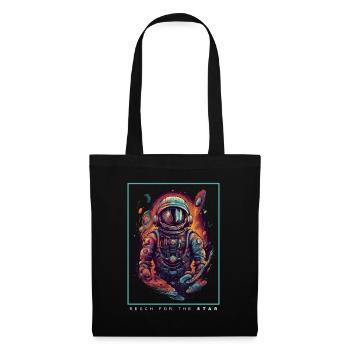 Astronaute abstrait coloré dans l’espace - Sac en tissu - noir - Devant