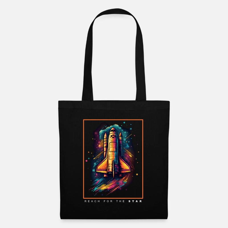 Space Shuttle Spaceship Space Gift - Tote Bag - black
