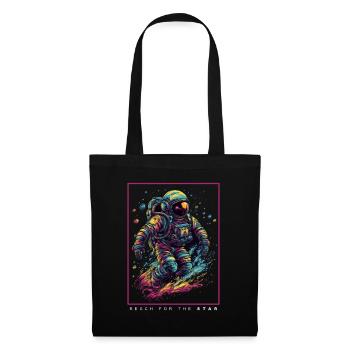 Astronaute abstrait coloré dans l’espace - Sac en tissu - noir - Devant
