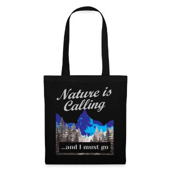 Randonnée La nature appelle Hike Vintage - Sac en tissu - noir - Devant