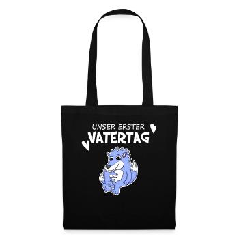 Vatertag - erster Vatertag Geschenk - Stoffbeutel - Schwarz - Vorne