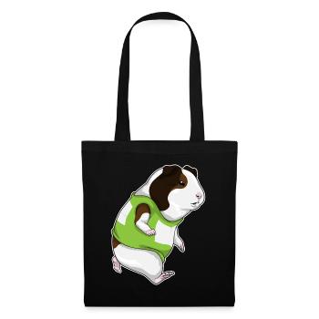 Cochon d’Inde joggeur jogging sport - Sac en tissu - noir - Devant