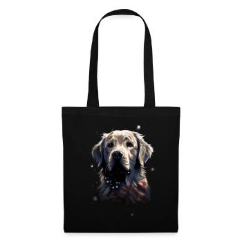 Chien Drapeau américain d’un fier amoureux des chiens - Sac en tissu - noir - Devant