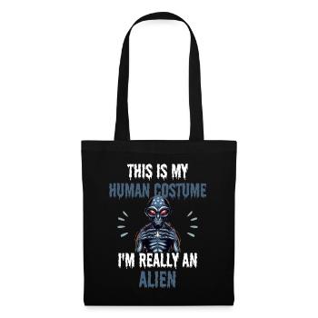 Creepy Costume Party Gift Funny Alien - Tote Bag - black - Front