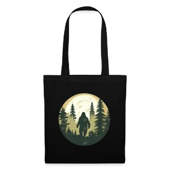 Outdoor Sasquatch Wald Kryptid Geschenk Bigfoot - Stoffbeutel - Schwarz - Vorne