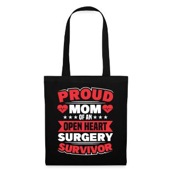 Transplantation cardiaque Chirurgie cardiaque Chirurgie cardiaque Maman - Sac en tissu - noir - Devant