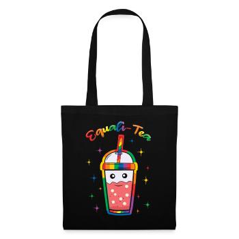Tea Equality Gay LGBTQ Rainbow Mois de la fierté LGBT - Sac en tissu - noir - Devant