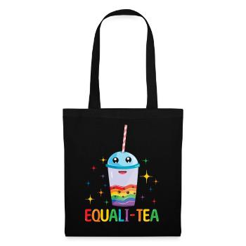 Equality Tea Gay LGBTQ Rainbow LGBT Pride Month - Tote Bag - black - Front