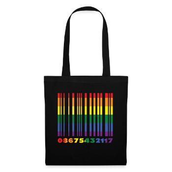 Bar Code Gay LGBTQ Rainbow LGBT Pride Month - Tote Bag - black - Front