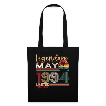 29ème Anniversaire Homme Légendaire Mai Millésime 1994 - Sac en tissu - noir - Devant