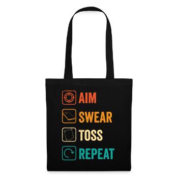 Drôle de trou de maïs Trou de maïs rétro - Sac en tissu - noir - Devant