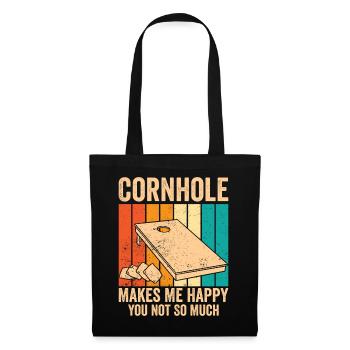 Funny Cornhole Retro - Tote Bag - black - Front