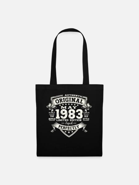 40. Geburtstag Mann Original Mai Jahrgang 1983 - Stoffbeutel - Schwarz