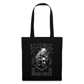 Vieux motard motard cool - Sac en tissu - noir - Devant