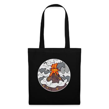Volcano Mountain Circle Mountains Volcanoes - Tote Bag - black - Front