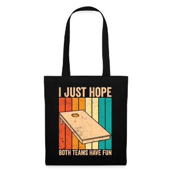 Cornhole Corn Hole Retro - Sac en tissu - noir - Devant