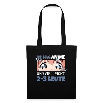 Sarkastisches Kawaii Statement für Manga-Liebhaber - Stoffbeutel - Schwarz - Vorne